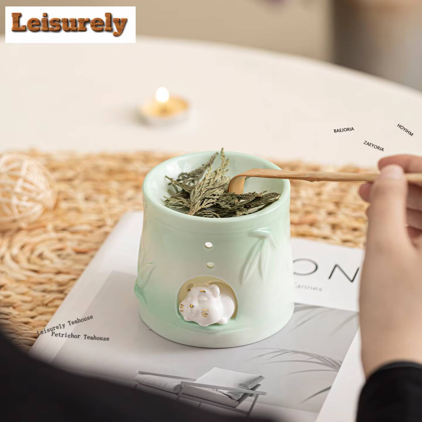 حامل بخور من الخيزران على شكل  - مراجعة Zen Candle Supplies وسعره