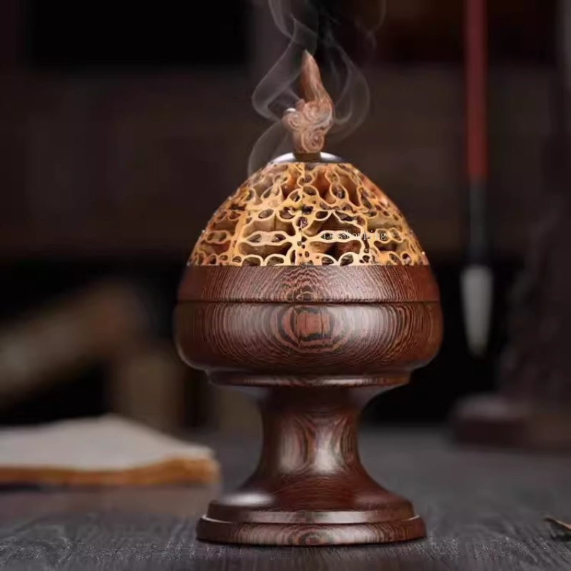 مبخرة خشبية مجوفة بتصميم دائري - مراجعة Zen Candle Supplies وسعره