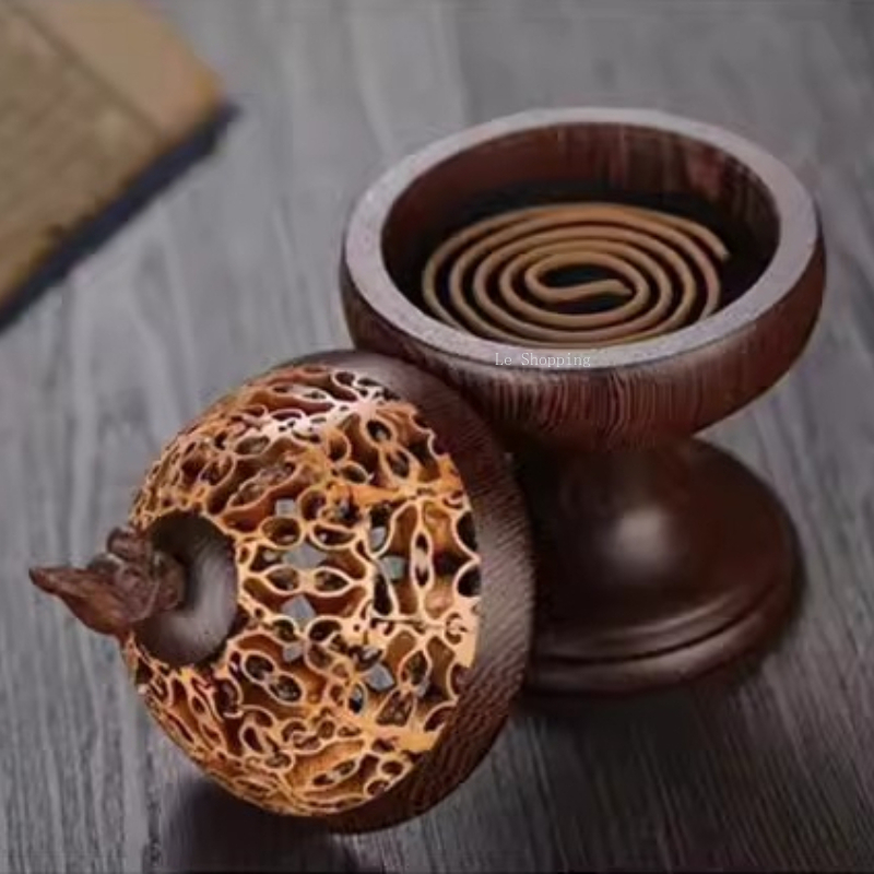 مبخرة خشبية مجوفة بتصميم دائري - مراجعة Zen Candle Supplies وسعره